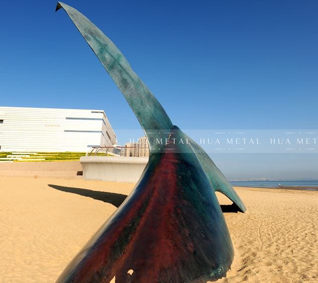 Forged Bronze Whale Statue